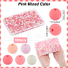 SOFPLATE 500Pcs Rubberized Style Imitated Silicone Acrylic Beads MACR-SP0001-07C-2
