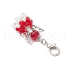 Angel Glass Pendant Decorations HJEW-MZ00215-02-4