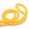 Baking Painted Imitation Jade Glass Round Bead Strands DGLA-Q021-6mm-30-3