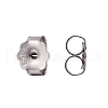 Rhodium Plated 925 Sterling Silver Friction Ear Nuts STER-L063-09P-2