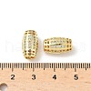 Brass Micro Pave Cubic Zirconia Beads KK-C104-05G-2