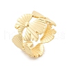 Flower Brass Finger Rings for Women RJEW-B119-09G-4