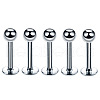 304 Stainless Steel Round Internally Threaded Labrets for Women Men WG9B6EB-02-1