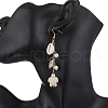 2Pair 304 Stainless Steel Star & Turtle Dangle Earrings EJEW-JE06400-3