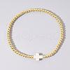 Brass Bead Stretch Bracelets for Women QZ0147-8-1