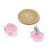 Resin Rose Stud Earrings EJEW-JE05267-3