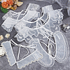  6Pcs 6 Style White Embroidered Organdy Collar AJEW-NB0004-01-5