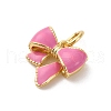 Brass Enamel Charms KK-Q098-27G-C-2