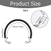 CHGCRAFT 3Pcs Imitation Leather Wrap Wide Cord Bracelet with Stainless Steel Lobster Clasp for Men Women BJEW-CA0001-10B-2