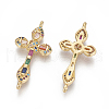 Brass Micro Pave Cubic Zirconia Links X-ZIRC-O034-16G-2