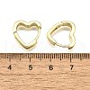 Heart Brass Hoop Earrings EJEW-H157-05G-5