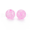 Transparent Crackle Acrylic Beads MACR-S373-66B-N02-6