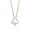 Elegant 304 Stainless Steel Crystal Rhinestone Pendant Necklaces for Women QS0811-4-1
