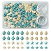 DIY Synthetic Turquoise Turtle & Starfish Stretch Bracelet Making Kits DIY-FS0005-60-1
