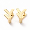 Initial Hoop Earrings for Women EJEW-P194-01G-Y-1