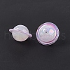 UV Plating Rainbow Iridescent Acrylic Beads PACR-M003-11-4