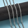 Tarnish Resistant 304 Stainless Steel Twist Chains CHS-K001-19-4.5mm-5