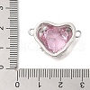 Brass Pave Glass Connector Charms KK-S388-09P-01-3
