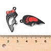 Spray Painted Alloy Enamel Magnetic Split Pendants PALLOY-V006-11-3