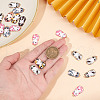 DELORIGIN 48Pcs 6 Styles Alloy Enamel Pendants ENAM-DR0001-05-3
