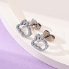 Tarnish Resistant 304 Stainless Steel Stud Earrings EJEW-N045-04P-1
