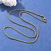 Ion Plating(IP) 304 Stainless Steel Rope Chain Necklaces NJEW-F226-03G-02-4