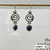 Alloy Natural Lapis Lazuli Dangle Earrings FS-WGF13EE-01-2