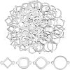 Unicraftale 80Pcs 4 Style 201 Stainless Steel Links Connectors STAS-UN0029-26-1