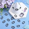 SUNNYCLUE 30Pcs Zinc Alloy Spring Gate Rings FIND-SC0010-83C-4