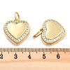 Brass Pave Clear Cubic Zirconia Pendants KK-U009-11D-G-3