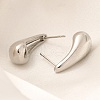 Rack Plating Teardrop Brass Stud Earrings EJEW-H143-18P-01-3