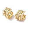 Brass Micro Pave Cubic Zirconia Cuff Earrings EJEW-P281-03G-1