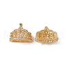 Brass Micro Pave Cubic Zirconia Charms KK-A171-18G-1
