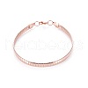 304 Stainless Steel Choker Necklaces and Bangles Jewelry Sets SJEW-L144-A01-RG-5