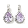 Brass with Cubic Zirconia Charms KK-Q820-10P-1