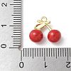 Brass Enamel Pendants KK-P290-12G-02-3