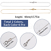 SUNNYCLUE 12Pcs 2 Colors 304 Stainless Steel Serpentine Chain Necklaces Set for Men Women NJEW-SC0001-24-2