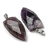 Natural Amethyst Pointed Pendants G-M405-07P-04-2