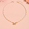 Brass Enamel Flower Pendant Necklaces UR3689-2-3