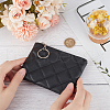 Rhombus Pattern PU Leather Zip Pouches ABAG-WH0040-12B-09-3