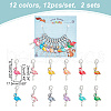 Flamingo Stitch Markers HJEW-AB00190-2