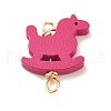 Spray Painted Wood Connector Charms PALLOY-JF01427-02-2