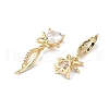 Brass Micro Pave Cubic Zirconia Pendants FIND-Z029-02G-2