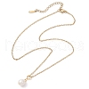 Mother's Day Jewellery Round Natural Freshwater Pearl Pendant Necklaces NJEW-JN05137-4