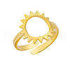 Simple Style 304 Stainless Steel Cuff Rings for Women FS-WGD177D-04-3