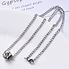 Men's 304 Stainless Steel Cuban Link Chain Necklace NJEW-S420-002P-5
