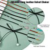 FIBLOOM 8Pcs 8 Style Faux Suede & Nylon Cord Lariat Necklaces Set NJEW-FI0001-32-3