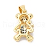 Rack Plating Brass Pave Cubic Zirconia Pendants KK-R144-17G-3