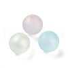 Rubberized Style Transparent Acrylic Beads OACR-C001-08-1