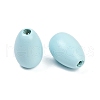 Spray Painted Wood European Beads WOOD-F017-10C-2